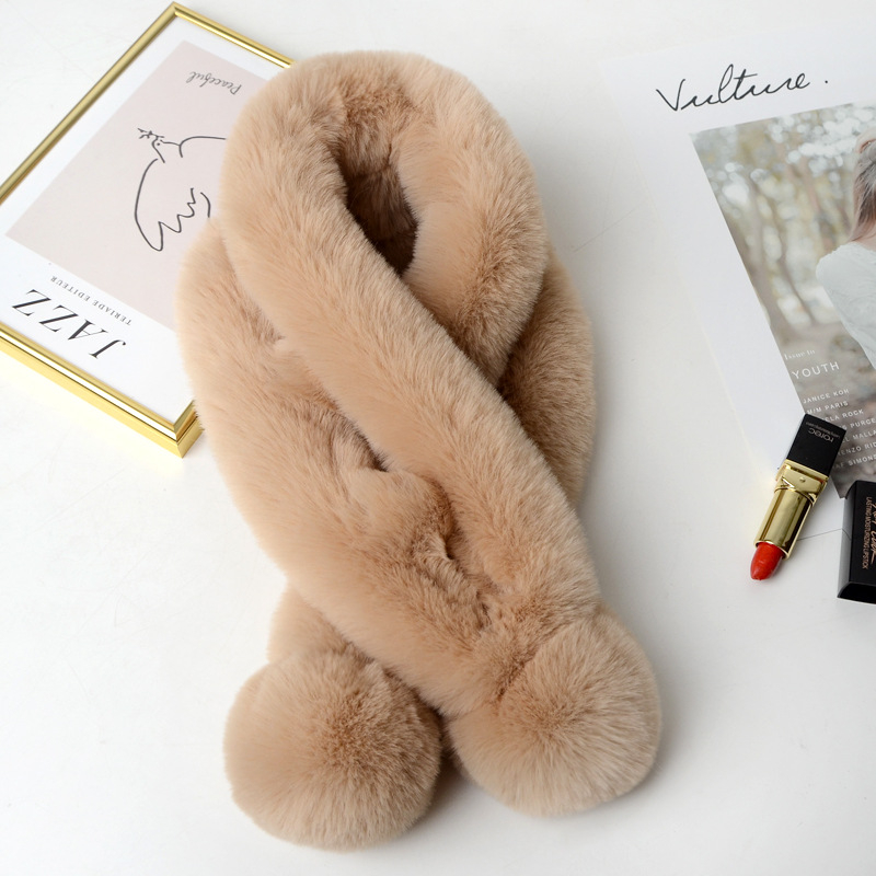 Šal od umjetne krznе za žene, zima, jednostavno tkanje, tie-dye obrada, pravokutni oblik