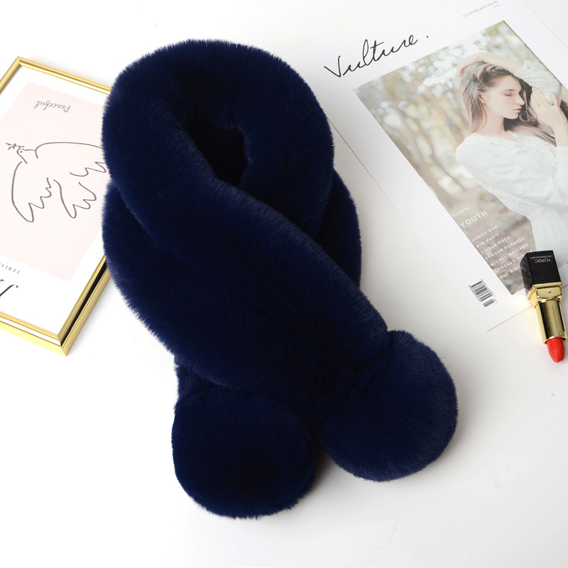 Šal od umjetne krznе za žene, zima, jednostavno tkanje, tie-dye obrada, pravokutni oblik