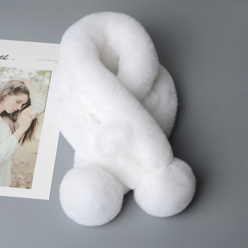 Šal od umjetne krznе za žene, zima, jednostavno tkanje, tie-dye obrada, pravokutni oblik