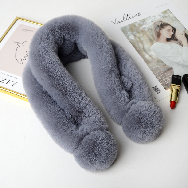 Šal od umjetne krznе za žene, zima, jednostavno tkanje, tie-dye obrada, pravokutni oblik