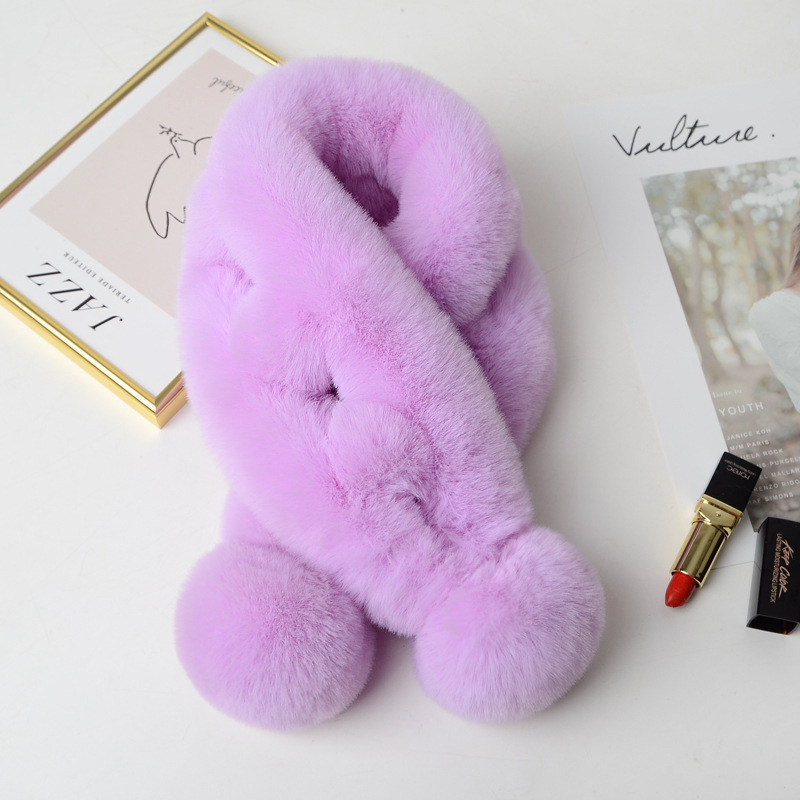 Šal od umjetne krznе za žene, zima, jednostavno tkanje, tie-dye obrada, pravokutni oblik