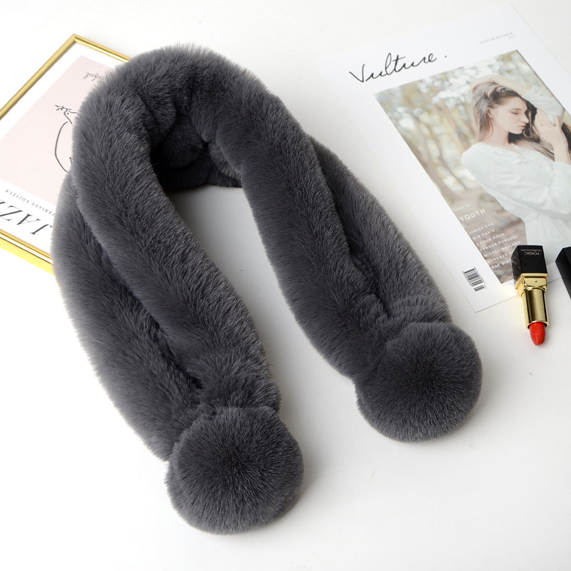 Šal od umjetne krznе za žene, zima, jednostavno tkanje, tie-dye obrada, pravokutni oblik