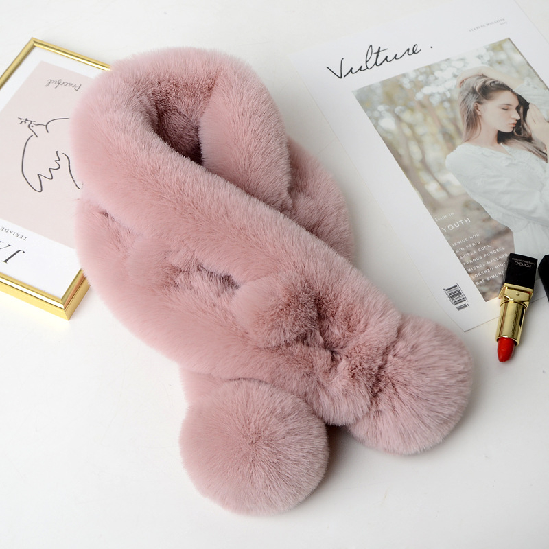 Šal od umjetne krznе za žene, zima, jednostavno tkanje, tie-dye obrada, pravokutni oblik