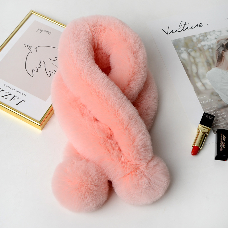 Šal od umjetne krznе za žene, zima, jednostavno tkanje, tie-dye obrada, pravokutni oblik