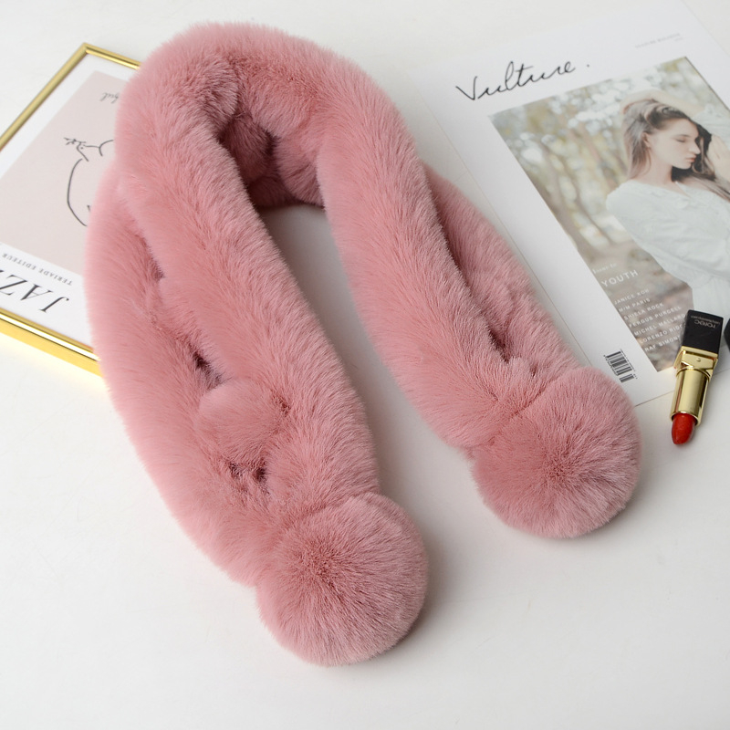 Šal od umjetne krznе za žene, zima, jednostavno tkanje, tie-dye obrada, pravokutni oblik