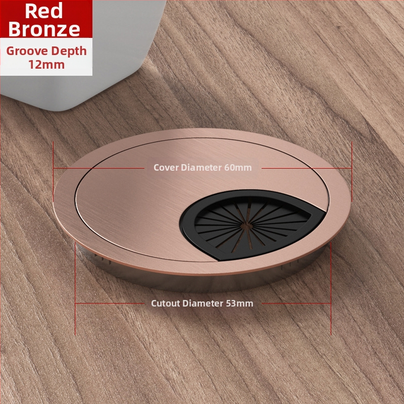 Καλύπτης οπής καλωδίων γραφείου – κράμα ψευδαργύρου, μοντέλο 006, Tai Yanchen, για γραφείο και υπολογιστή, στυλ Νέο κινεζικό