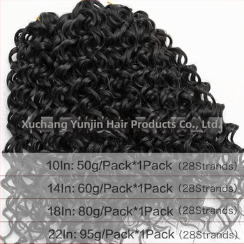 Yunjin YJ-GOGO crochet paróka - GoGo Curl, egzotikus stílus, belföldi selyem rost, mechanikus folyamat, formaváltoztatás