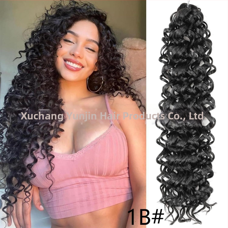 Yunjin YJ-GOGO crochet paróka - GoGo Curl, egzotikus stílus, belföldi selyem rost, mechanikus folyamat, formaváltoztatás