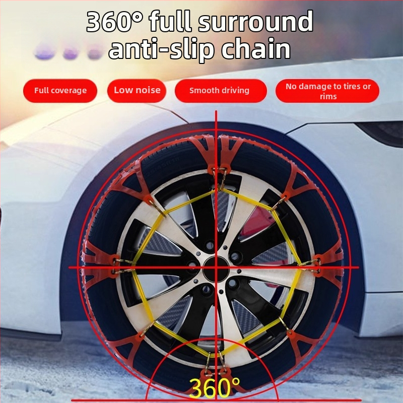 Lanț anti-alunecare cu tendoane de vită — set complet pentru mașini, SUV-uri, vehicule off-road și vanuri; lanț anti-alunecare Oxford; origine Zhejiang