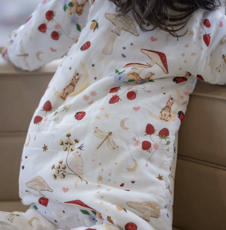 Υπνόσακος για παιδιά – έξι-στρωμάτων μπαμπού ινών και βαμβακιού, σχέδιο με διαιρεμένα πόδια, απομάκρυνση υγρασίας, πλύσιμο στο πλυντήριο, για ηλικίες 1–6 ετών (Άνοιξη, Καλοκαίρι, Φθινόπωρο)