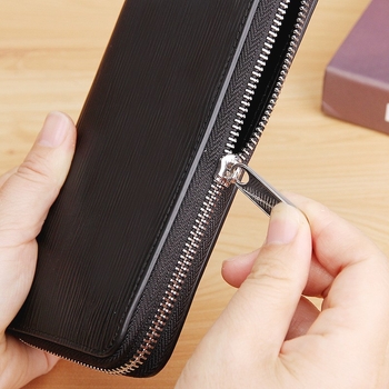 Γυναικείο πορτοφόλι από ανακυκλωμένο δέρμα, μονόχρωμο, θήκη κερμάτων με φερμουάρ, εσωτερικό από συνθετικό δέρμα, για καθημερινή χρήση, Καλοκαίρι 2018