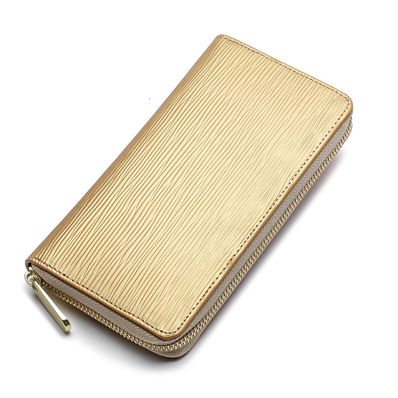 Γυναικείο πορτοφόλι από ανακυκλωμένο δέρμα, μονόχρωμο, θήκη κερμάτων με φερμουάρ, εσωτερικό από συνθετικό δέρμα, για καθημερινή χρήση, Καλοκαίρι 2018