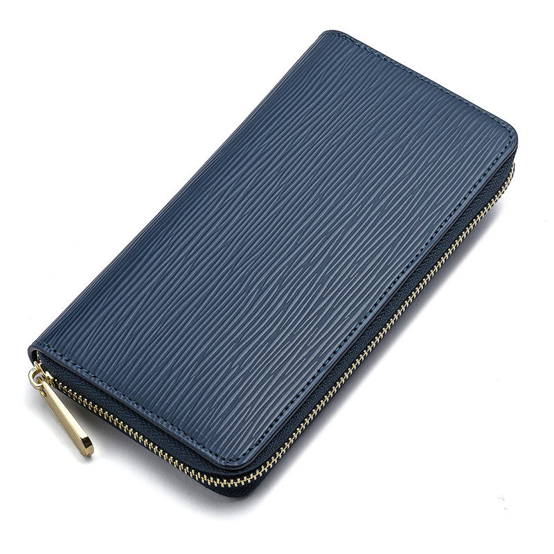 Γυναικείο πορτοφόλι από ανακυκλωμένο δέρμα, μονόχρωμο, θήκη κερμάτων με φερμουάρ, εσωτερικό από συνθετικό δέρμα, για καθημερινή χρήση, Καλοκαίρι 2018