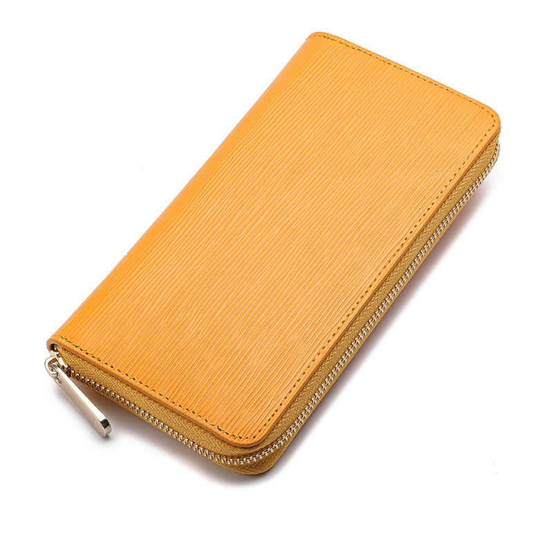 Γυναικείο πορτοφόλι από ανακυκλωμένο δέρμα, μονόχρωμο, θήκη κερμάτων με φερμουάρ, εσωτερικό από συνθετικό δέρμα, για καθημερινή χρήση, Καλοκαίρι 2018