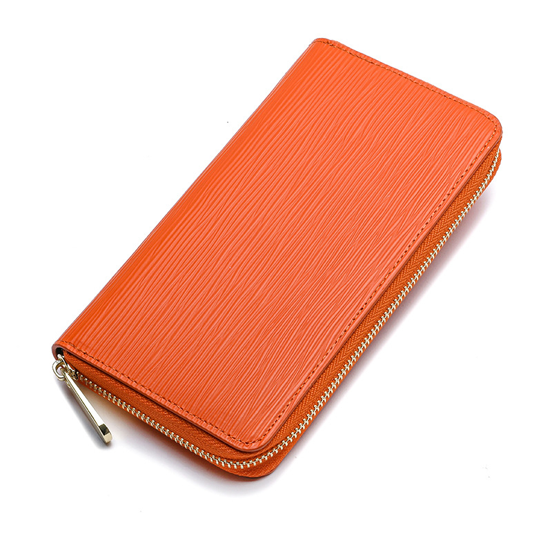 Γυναικείο πορτοφόλι από ανακυκλωμένο δέρμα, μονόχρωμο, θήκη κερμάτων με φερμουάρ, εσωτερικό από συνθετικό δέρμα, για καθημερινή χρήση, Καλοκαίρι 2018