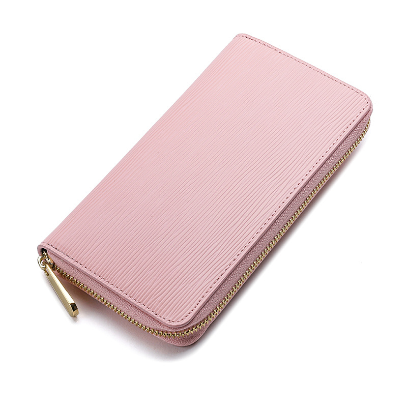 Γυναικείο πορτοφόλι από ανακυκλωμένο δέρμα, μονόχρωμο, θήκη κερμάτων με φερμουάρ, εσωτερικό από συνθετικό δέρμα, για καθημερινή χρήση, Καλοκαίρι 2018