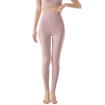 Pantaloni termici cu fleece pe interior, talie înaltă, dublu strat, poliester cationic, 90–95% poliester, grosime 251–300 g/m²