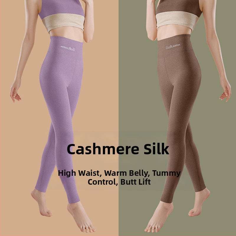 Dámske teplé nohavice s fleecovou vnútornou vrstvou, vysoký pás, dvojité vrstvy, katiónový polyester, 90–95% polyester, 251–300 g/m²