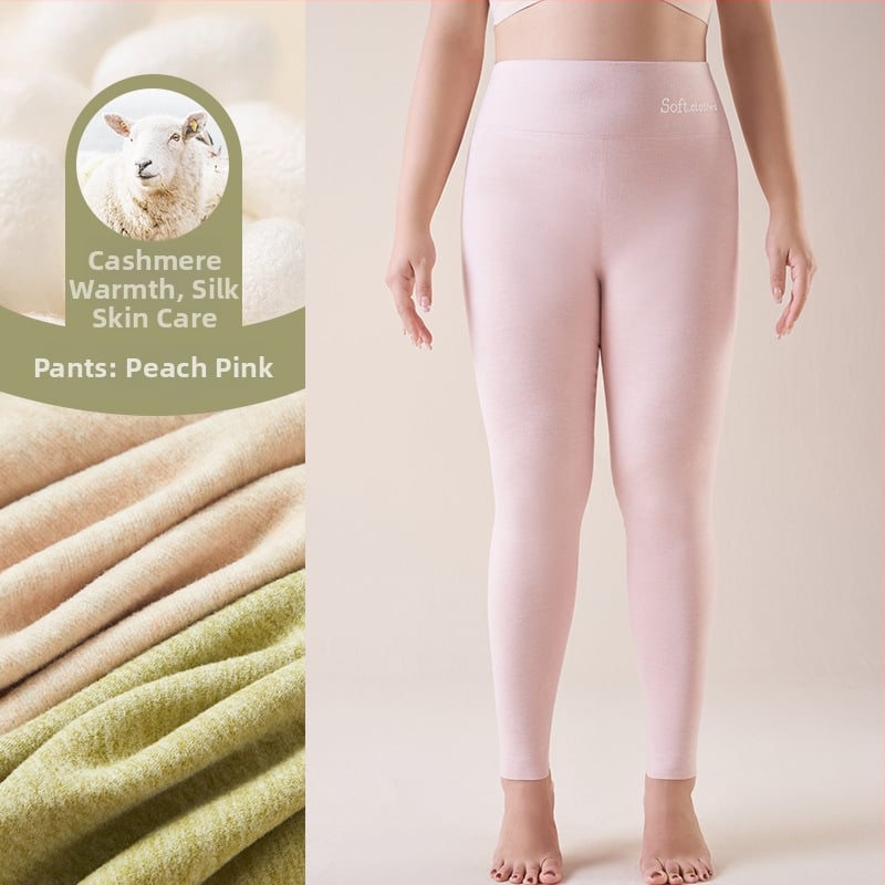 Pantaloni termici cu fleece pe interior, talie înaltă, dublu strat, poliester cationic, 90–95% poliester, grosime 251–300 g/m²