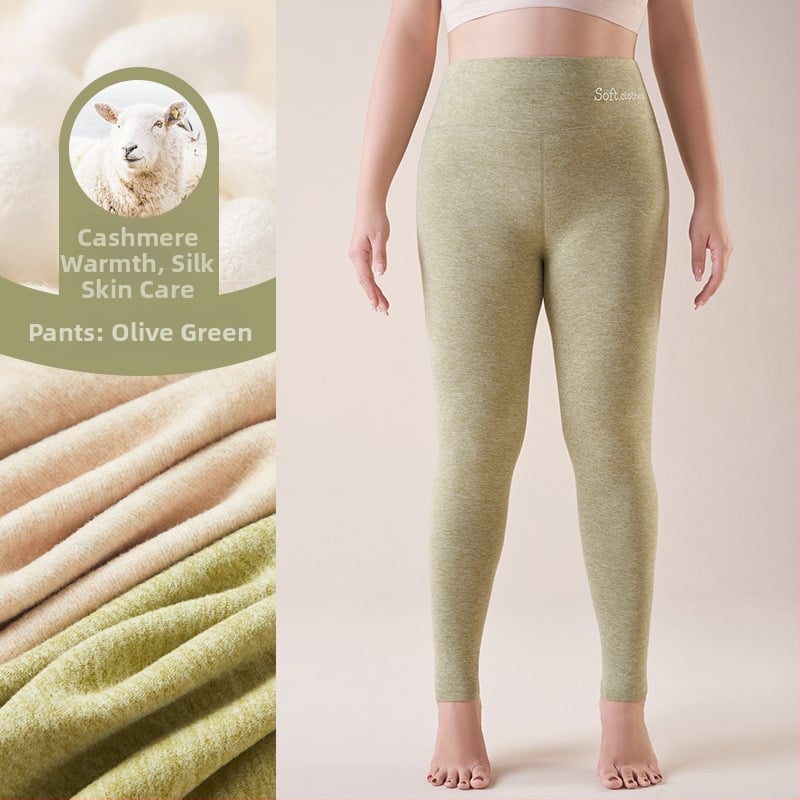 Pantaloni termici cu fleece pe interior, talie înaltă, dublu strat, poliester cationic, 90–95% poliester, grosime 251–300 g/m²