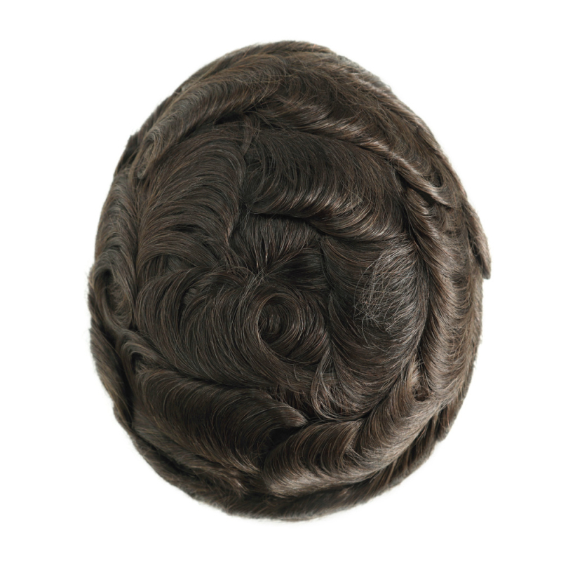 Hairnature Ares #2 Férfi paróka valódi emberi hajból, kézzel szőtt, rövid fazon, göndöríthető és festhető