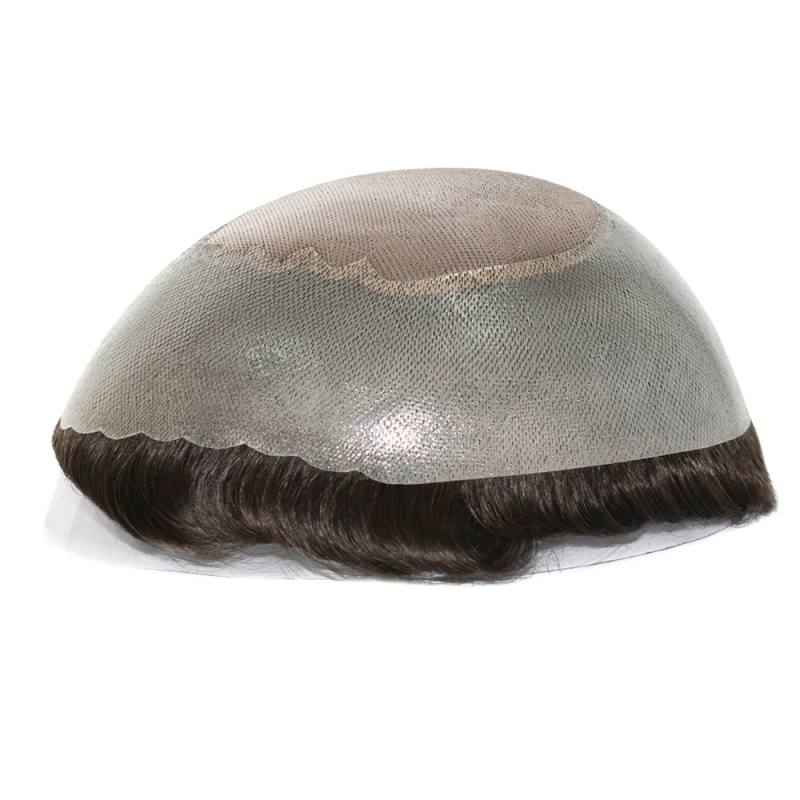 Hairnature Ares #2 Férfi paróka valódi emberi hajból, kézzel szőtt, rövid fazon, göndöríthető és festhető