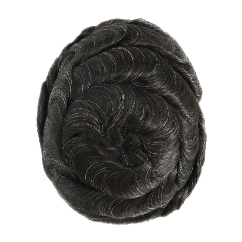 Hairnature Ares #2 Férfi paróka valódi emberi hajból, kézzel szőtt, rövid fazon, göndöríthető és festhető