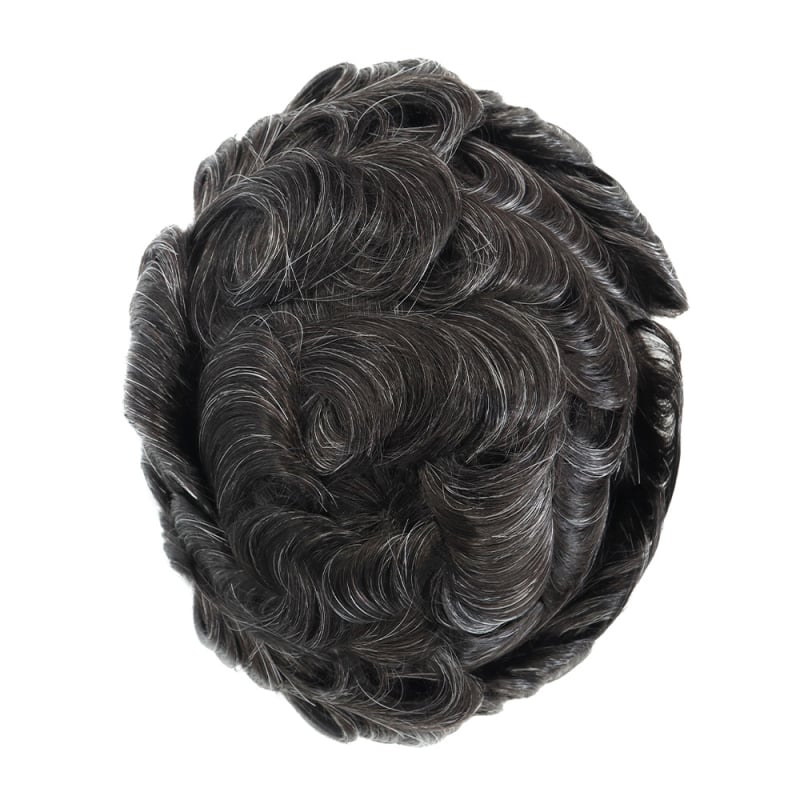 Hairnature Ares #2 Férfi paróka valódi emberi hajból, kézzel szőtt, rövid fazon, göndöríthető és festhető