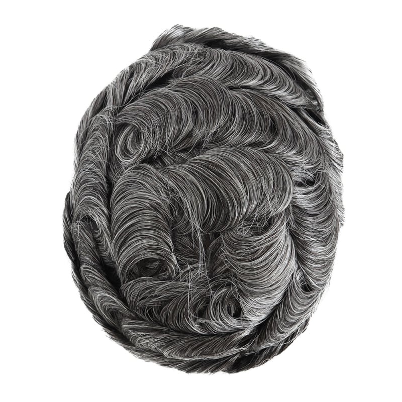 Hairnature Ares #2 Férfi paróka valódi emberi hajból, kézzel szőtt, rövid fazon, göndöríthető és festhető