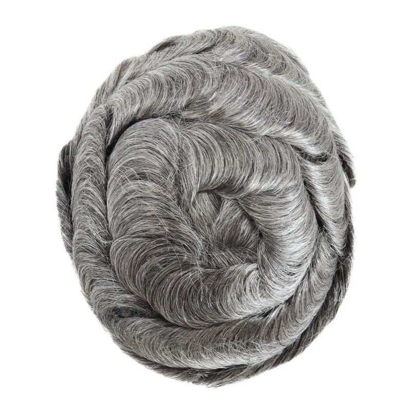 Hairnature Ares #2 Férfi paróka valódi emberi hajból, kézzel szőtt, rövid fazon, göndöríthető és festhető