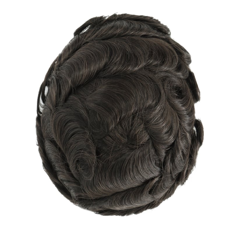 Hairnature Ares #2 Férfi paróka valódi emberi hajból, kézzel szőtt, rövid fazon, göndöríthető és festhető