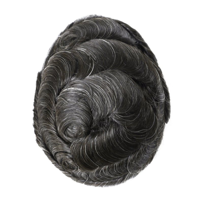 Hairnature Ares #2 Férfi paróka valódi emberi hajból, kézzel szőtt, rövid fazon, göndöríthető és festhető