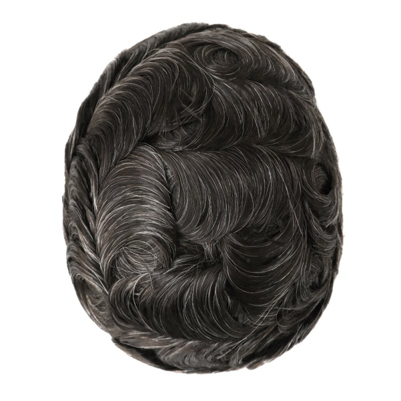 Hairnature Ares #2 Férfi paróka valódi emberi hajból, kézzel szőtt, rövid fazon, göndöríthető és festhető