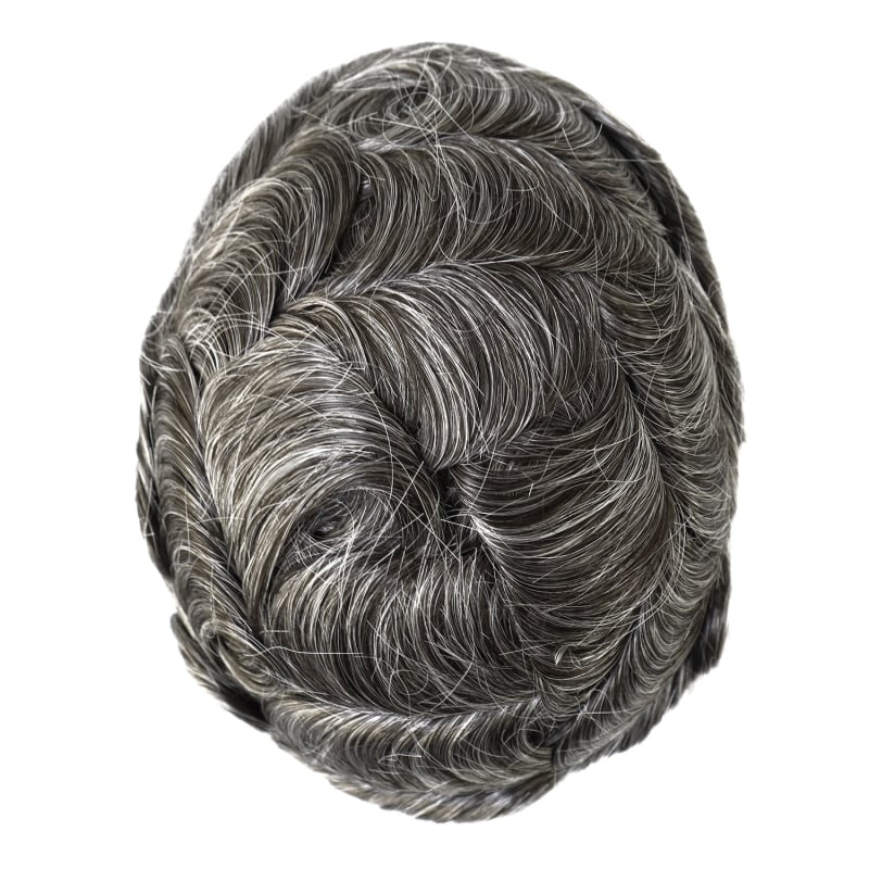 Hairnature Ares #2 Férfi paróka valódi emberi hajból, kézzel szőtt, rövid fazon, göndöríthető és festhető