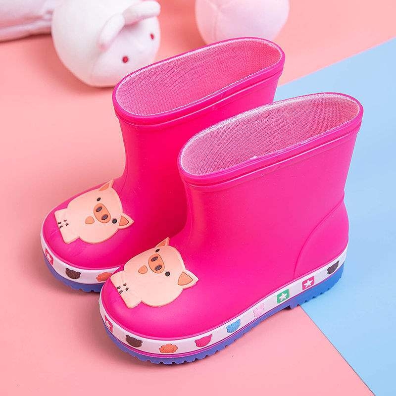 Ghete de ploaie PVC talie joasă, toamnă–iarna, pentru copii 1–3 ani