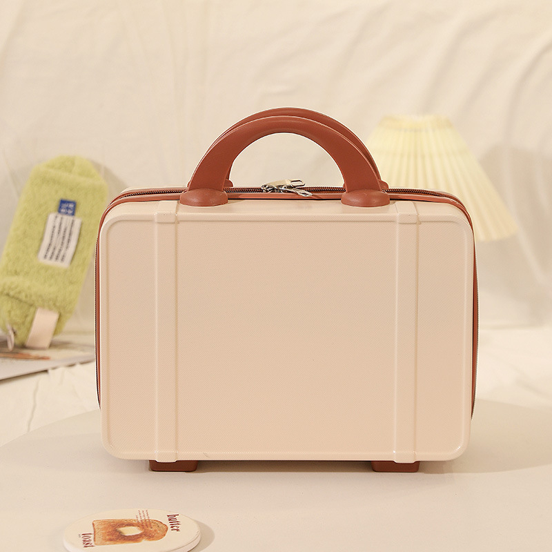 Prenosné kozmetické puzdro — nepremokavé, ultraľahké z ABS, otvorenie na zips, kolieska s 360° pre cestovanie