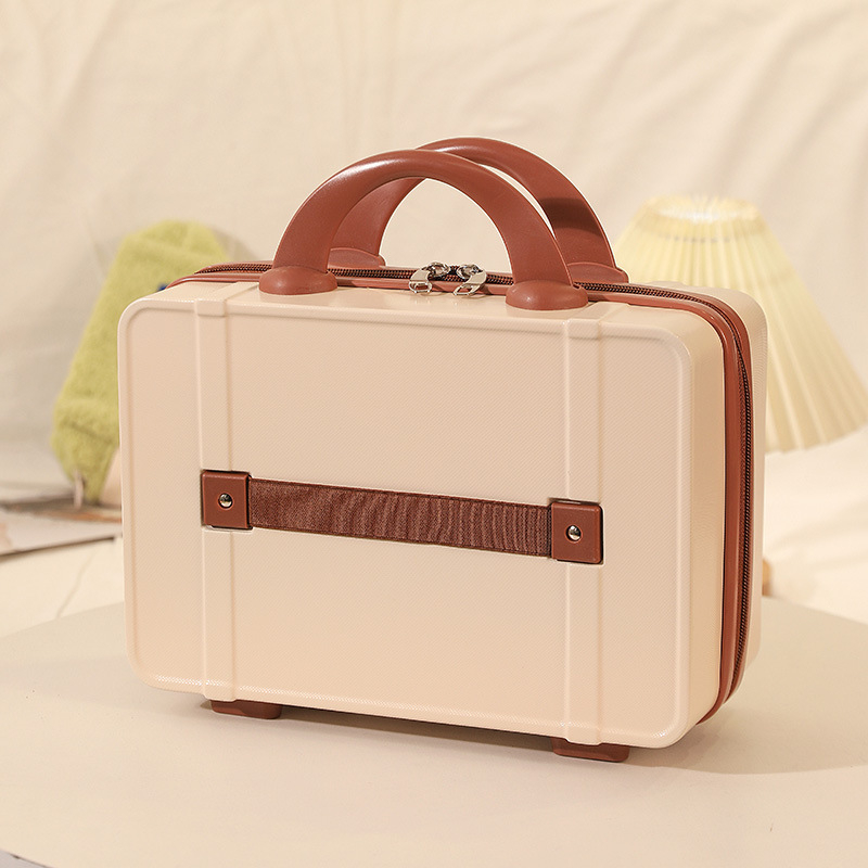 Prenosné kozmetické puzdro — nepremokavé, ultraľahké z ABS, otvorenie na zips, kolieska s 360° pre cestovanie