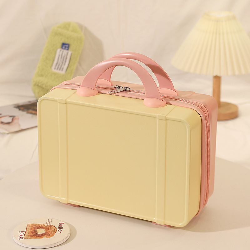 Prenosné kozmetické puzdro — nepremokavé, ultraľahké z ABS, otvorenie na zips, kolieska s 360° pre cestovanie