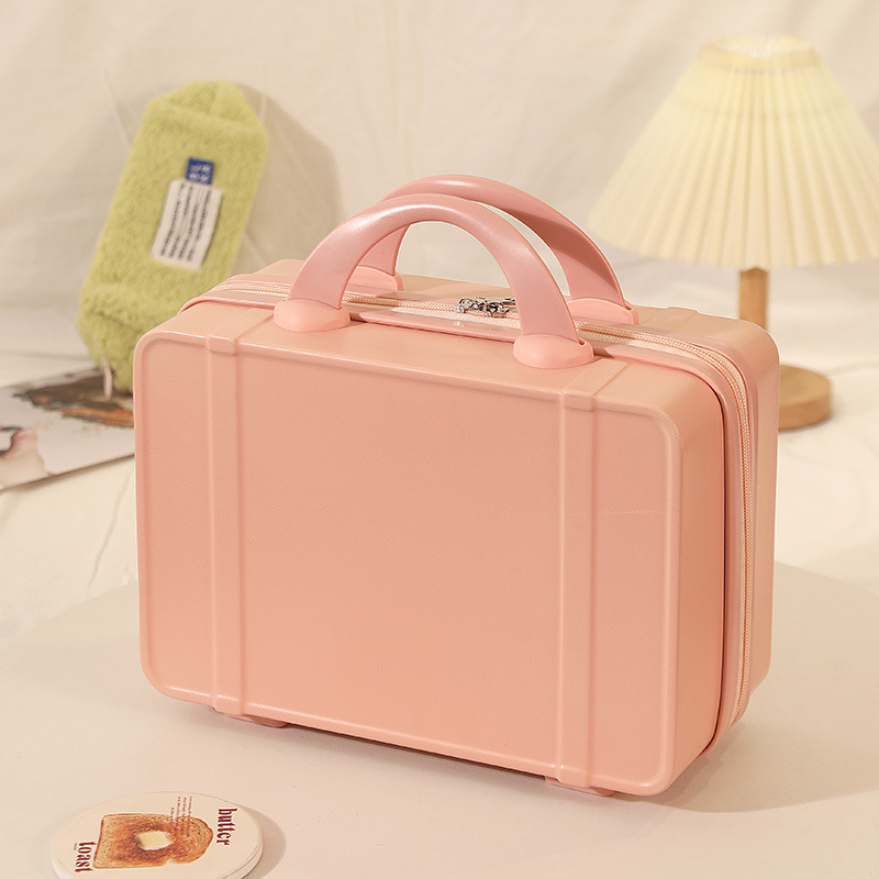 Prenosné kozmetické puzdro — nepremokavé, ultraľahké z ABS, otvorenie na zips, kolieska s 360° pre cestovanie