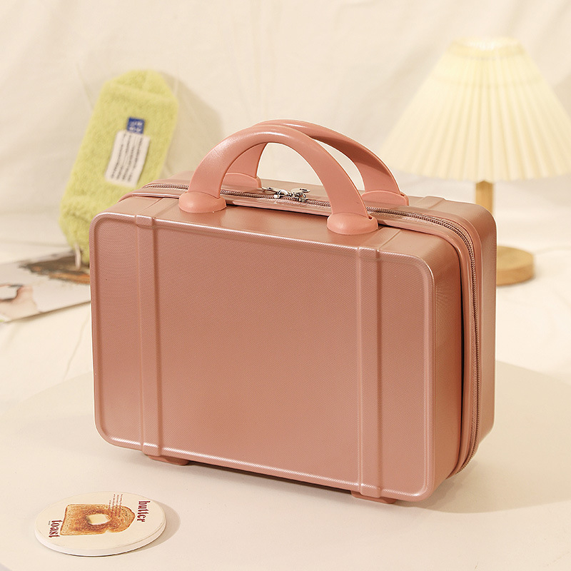 Prenosné kozmetické puzdro — nepremokavé, ultraľahké z ABS, otvorenie na zips, kolieska s 360° pre cestovanie