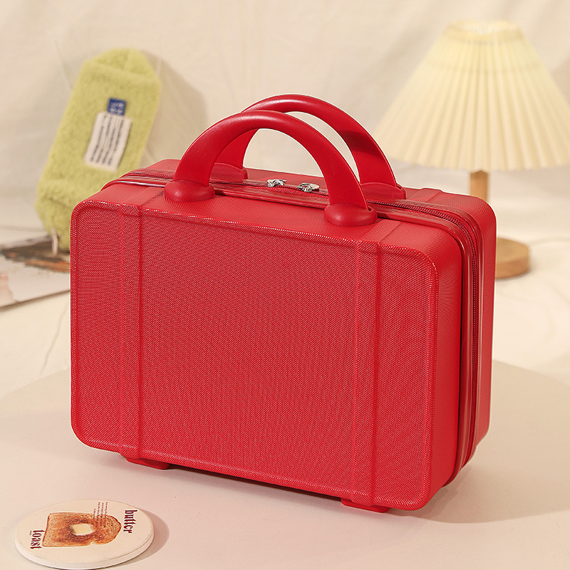 Prenosné kozmetické puzdro — nepremokavé, ultraľahké z ABS, otvorenie na zips, kolieska s 360° pre cestovanie