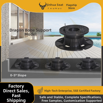 Suport universal cu cap reglabil (0–5°), rază 70–520 mm, capacitate de încărcare 1–2 tone, potrivit pentru ieșiri, acoperișuri și pavaje de terasă