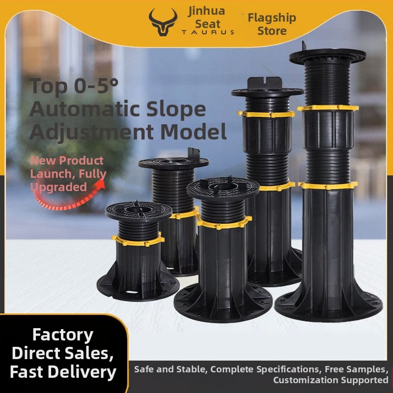 Suport universal cu cap reglabil (0–5°), rază 70–520 mm, capacitate de încărcare 1–2 tone, potrivit pentru ieșiri, acoperișuri și pavaje de terasă