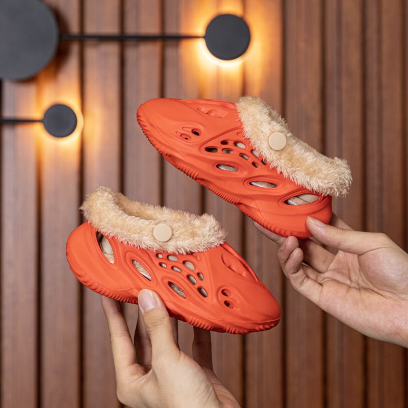 Uniszex EVA beltéri gyerekcipő fleece bélésével, vastag talppal és sarok-támogatással (téli)