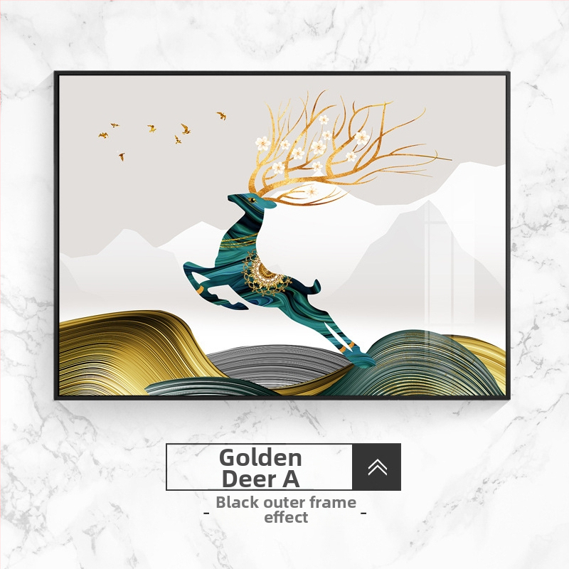 Διακοσμητικό έργο τοίχου για ηλεκτρικό μετρητή, τοπίο, κρεμαστό, πλαίσιο από κράμα αλουμινίου, πίνακας πορσελάνης με κρύσταλλο, νέο κινέζικο στυλ