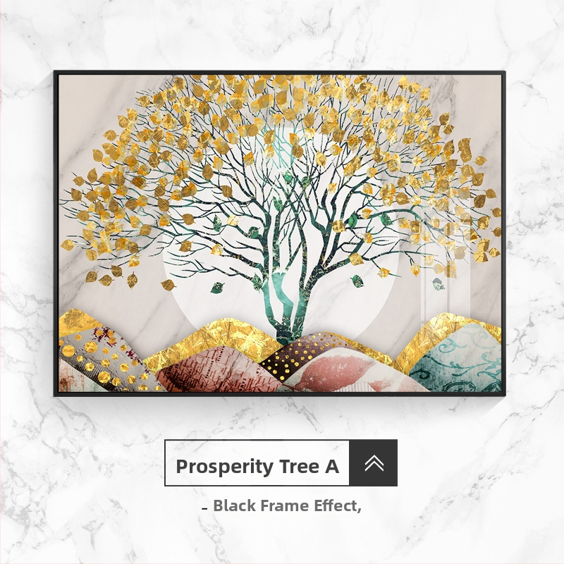 Διακοσμητικό έργο τοίχου για ηλεκτρικό μετρητή, τοπίο, κρεμαστό, πλαίσιο από κράμα αλουμινίου, πίνακας πορσελάνης με κρύσταλλο, νέο κινέζικο στυλ