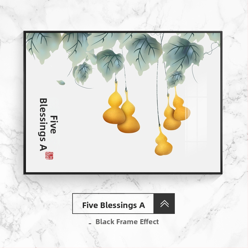 Διακοσμητικό έργο τοίχου για ηλεκτρικό μετρητή, τοπίο, κρεμαστό, πλαίσιο από κράμα αλουμινίου, πίνακας πορσελάνης με κρύσταλλο, νέο κινέζικο στυλ