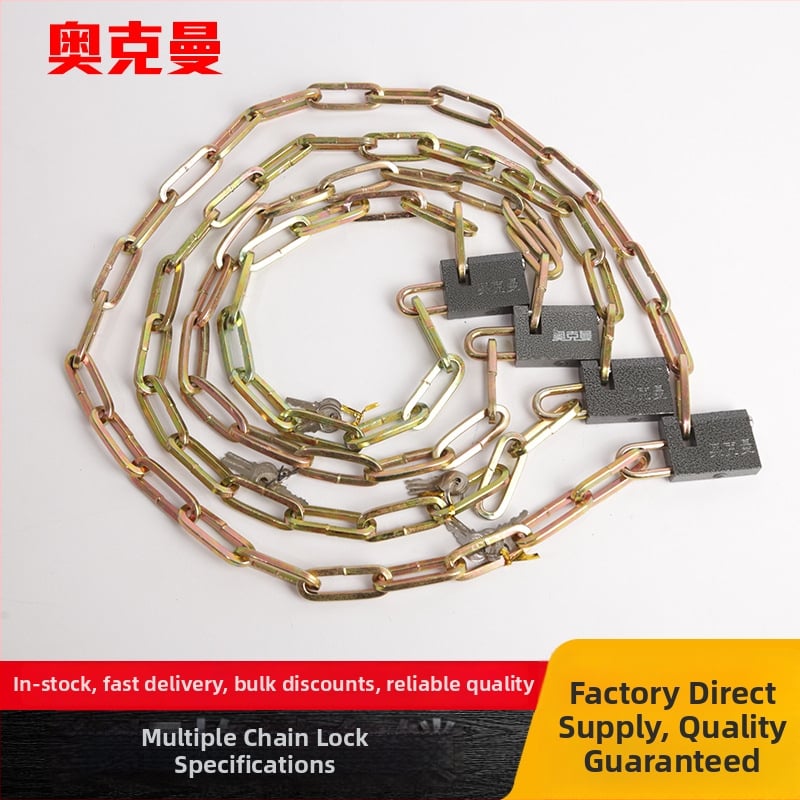 Oakman Láncos zár kerékpárok és motorkerékpárokhoz – vasból készült lánc, üveg- és külső ajtókhoz, testreszabható, modern stílus