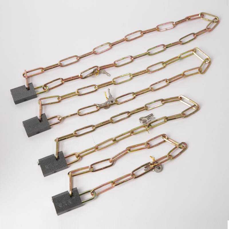 Oakman Láncos zár kerékpárok és motorkerékpárokhoz – vasból készült lánc, üveg- és külső ajtókhoz, testreszabható, modern stílus