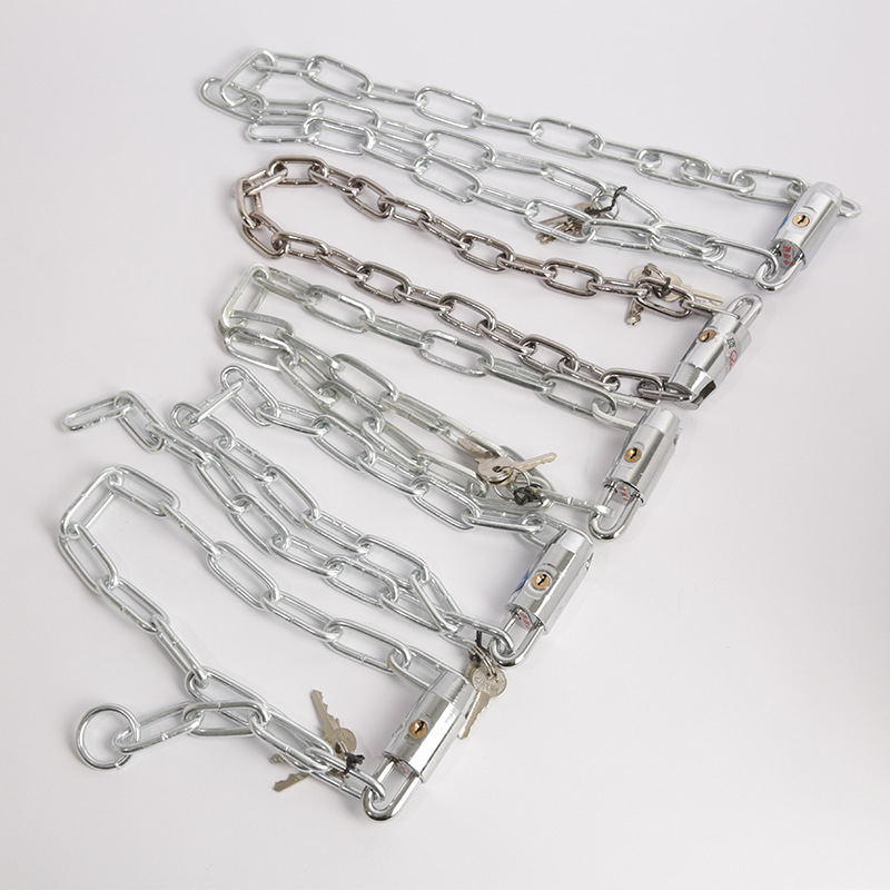 Oakman Láncos zár kerékpárok és motorkerékpárokhoz – vasból készült lánc, üveg- és külső ajtókhoz, testreszabható, modern stílus